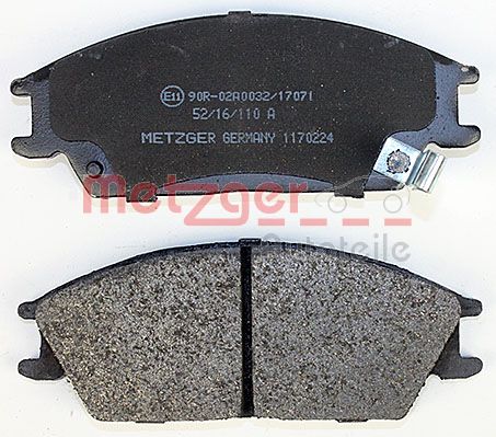 METZGER 1170224 Bremsbelagsatz, Scheibenbremse